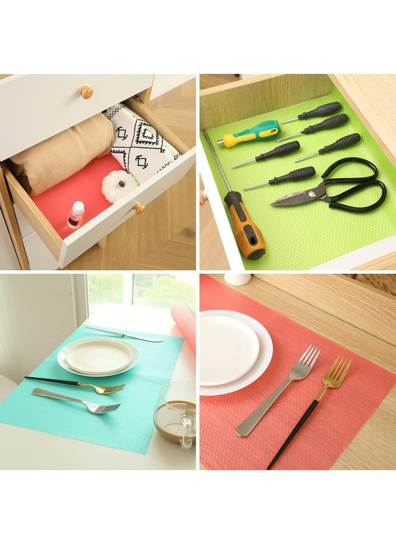 MODERN HOME - 6 Pieces Refrigerator Liners for Shelves, Washable Refrigerator Mats, Kitchen Cover Pads for Shelves, Cupboard, Freezer, Table Mat And Cabinet - Image 1