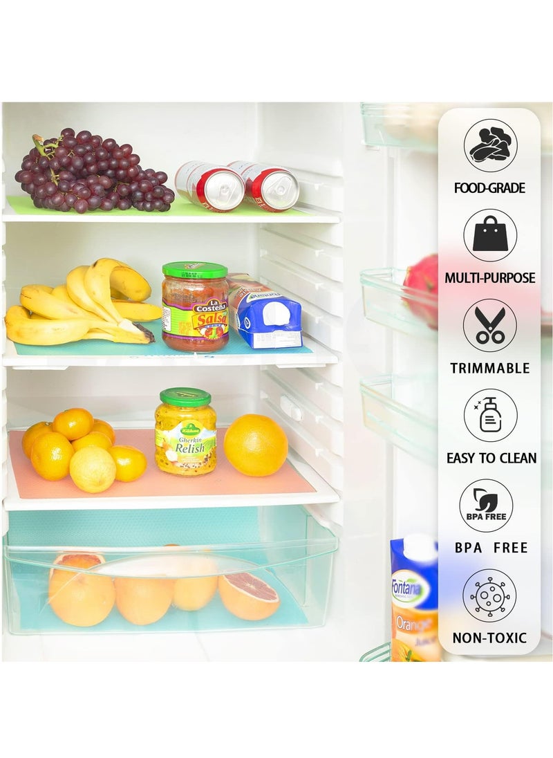 MODERN HOME - 6 Pieces Refrigerator Liners for Shelves, Washable Refrigerator Mats, Kitchen Cover Pads for Shelves, Cupboard, Freezer, Table Mat And Cabinet - Image 1