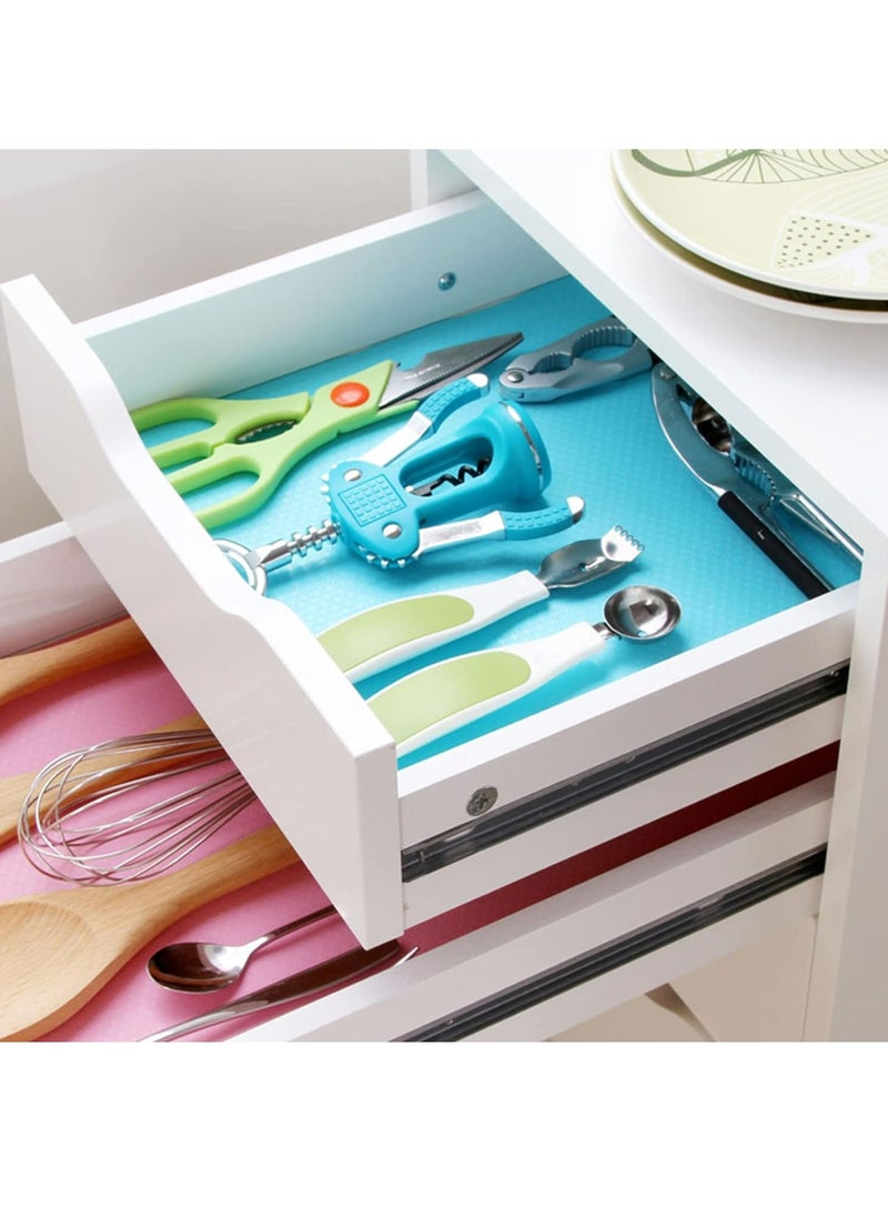 MODERN HOME - 6 Pieces Refrigerator Liners for Shelves, Washable Refrigerator Mats, Kitchen Cover Pads for Shelves, Cupboard, Freezer, Table Mat And Cabinet - Image 1