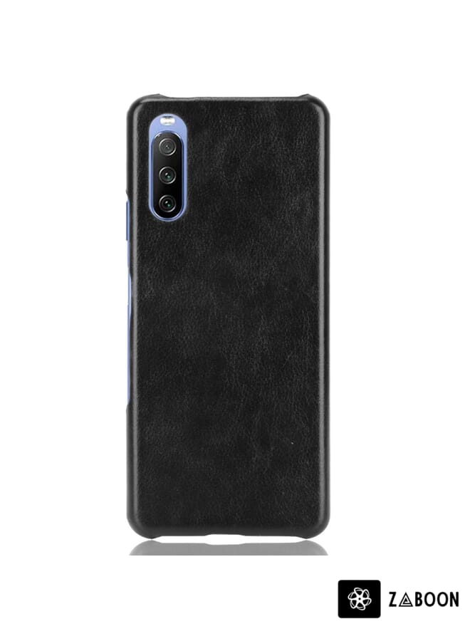 Zaboon غطاء حماية لهاتف سوني إكسبيريا 10 III مقاوم للصدمات بتصميم جلد الليمون PC + PU - Image 1