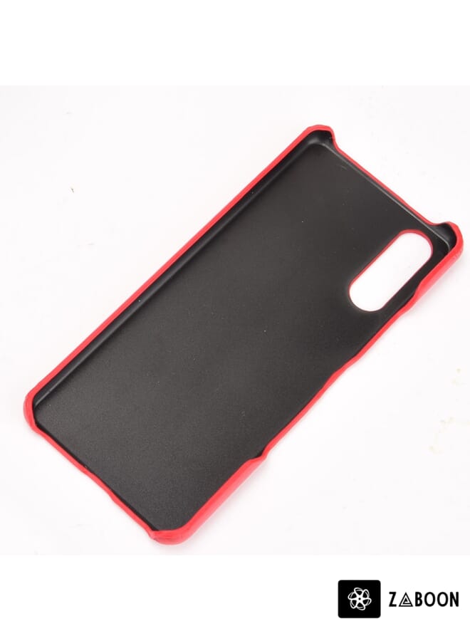 Zaboon غطاء حماية لهاتف سوني إكسبيريا 10 III مقاوم للصدمات بتصميم جلد الليمون PC + PU - Image 3