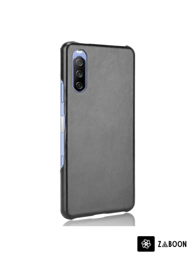 Zaboon غطاء حماية لهاتف سوني إكسبيريا 10 III مقاوم للصدمات بتصميم جلد الليمون PC + PU - Image 2