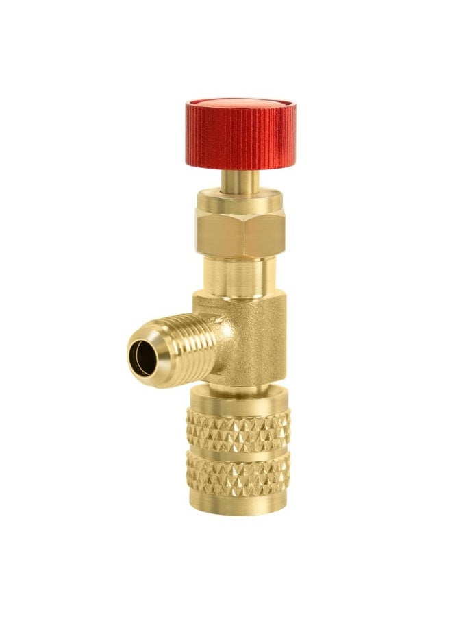 هاسذيب صمام شحن المبرد HASTHIP® لمكيف الهواء، محول شحن التبريد R22/R410A، صمام شحن تكييف الهواء 1/4" SAE ذكر إلى 5/16" SAE أنثى محول نحاسي - Image 1