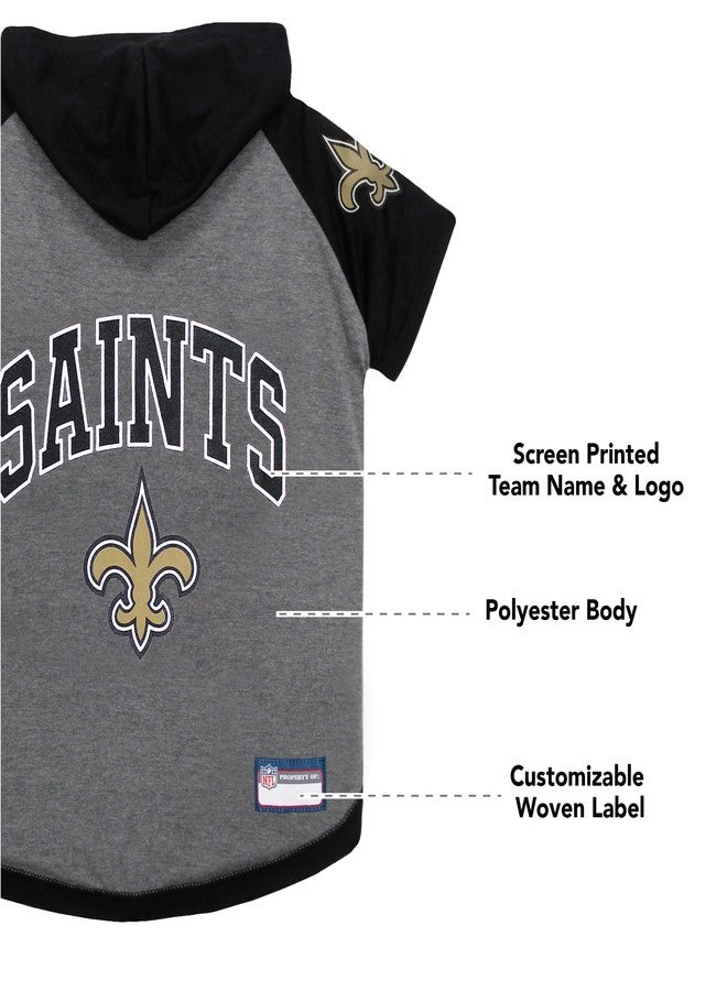 Pets First NFL New Orleans Saints Hoodie for Dogs & Cats. | NFL Football Licensed Dog Hoody Tee Shirt, Medium | Sports Hoody T-Shirt for Pets | Licensed Sporty Dog Shirt - Image 5