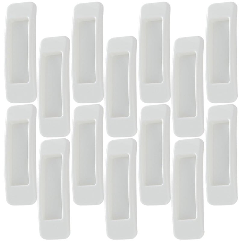 20 Pcs White Self Adhesive Cabinet Handles Rectangular Stick On Drawer Pulls For Kitchen Wardrobe - Image 2