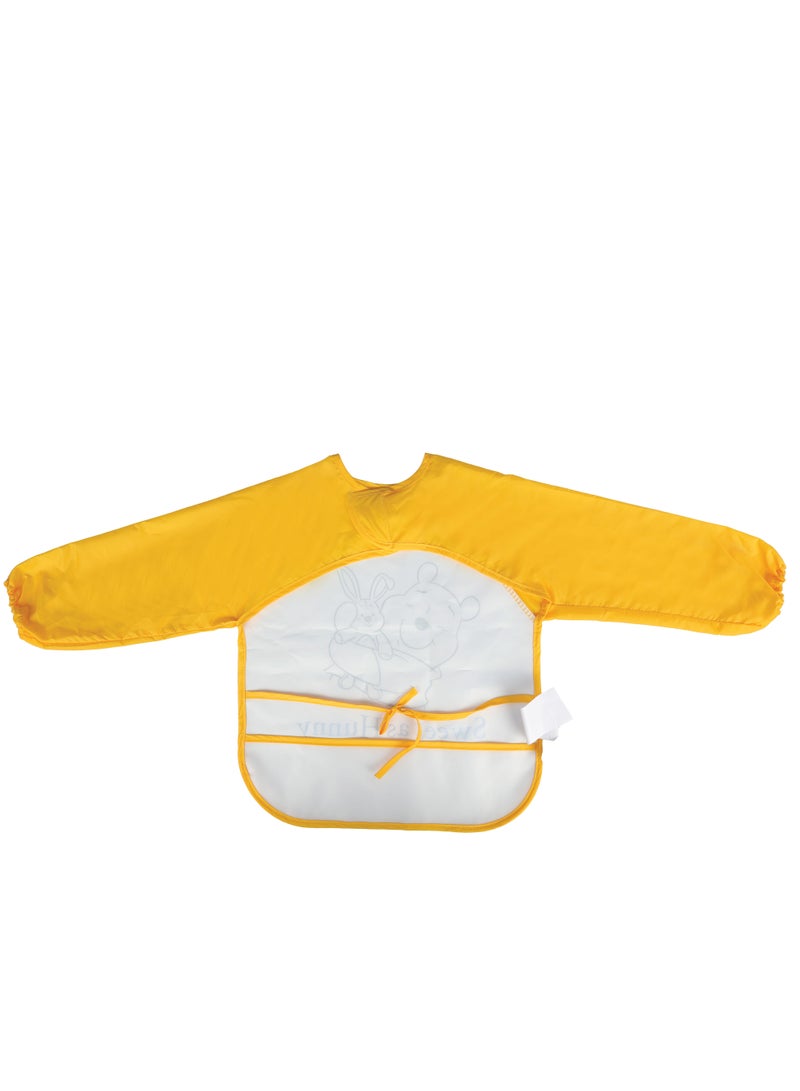 ديزني مريلة أطفال بأكمام ويني الدبدوب من ديزني، مقاومة للماء 100%، قابلة للغسل في الغسالة، لعمر 6-36 شهر (منتج ديزني رسمي) - Image 3