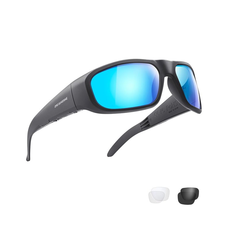 OhO sunshine Bluetooth Audio Sunglasses Lightweight Open Ear Sport Glasses 10H Playtime UV400 ANSI Z871 Water Resistant with Voice Control - Image 2