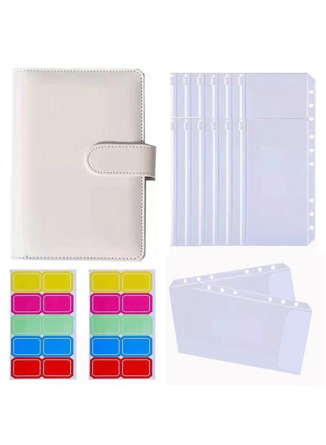 Bluejw Macaron Loose-leaf Hand Ledger Suit PVC Zipper Bag Budget Card Ruler Sticker Notebook Wallet - Image 1