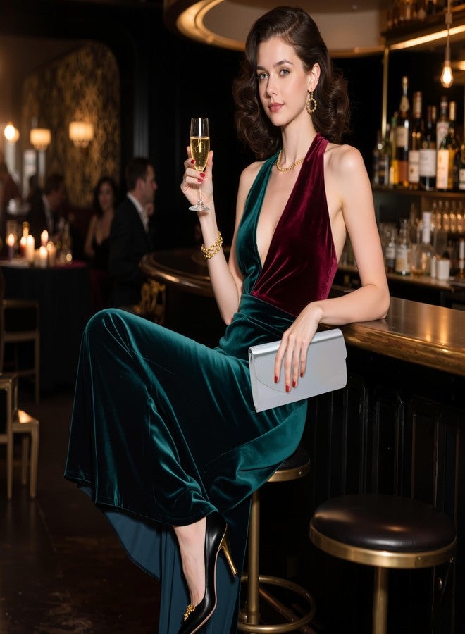 Larcenciel Patent Leather Clutch Purses for Women, Fashion Metallic Silver Envelope Evening Bags with Chain Straps, Ladies Handbags Party Bag for Prom Party Wedding Cocktail Formal Events Nights Out - Image 2