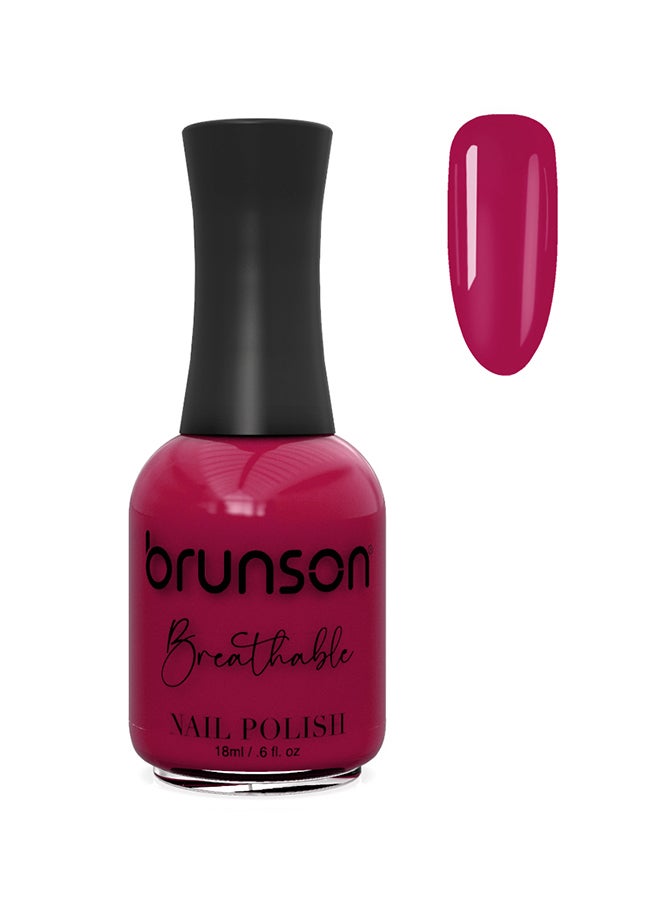 brunson طلاء أظافر قابل للتنفس طلاء أظافر حلال مناسب للوضوء سريع الجفاف نباتي يدوم طويلاً ولكن سهل التقشير 18 مل BH119