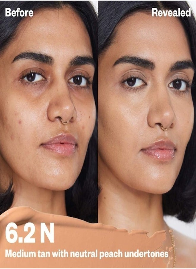 Kosas - Kosas Revealer Super Creamy & Brightening Concealer with Caffeine & Hyaluronic Acid, Tone 6.2 N - Medium+ With Neutral Peach Undertones 5g - Medium to Full Coverage - Image 1