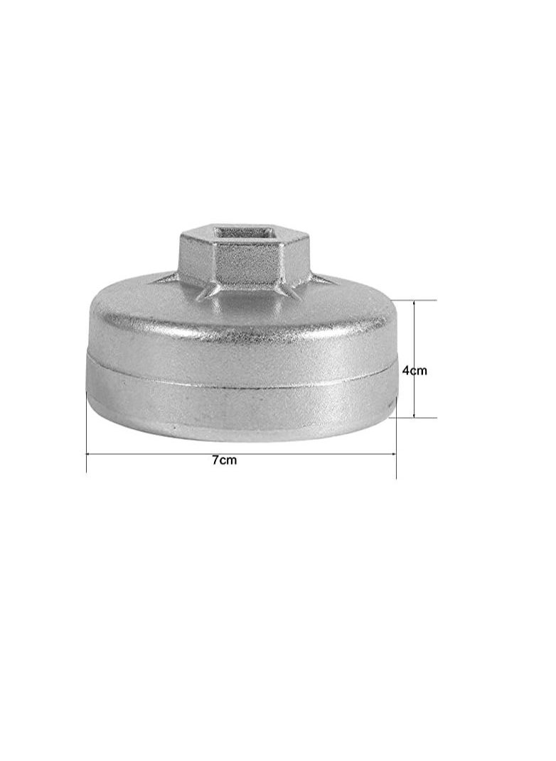 ABBASALI Cap Oil Filter Wrench 65mm 14 Flutes Cap Oil Filter Wrench Car Socket Remover Tool  - Image 2