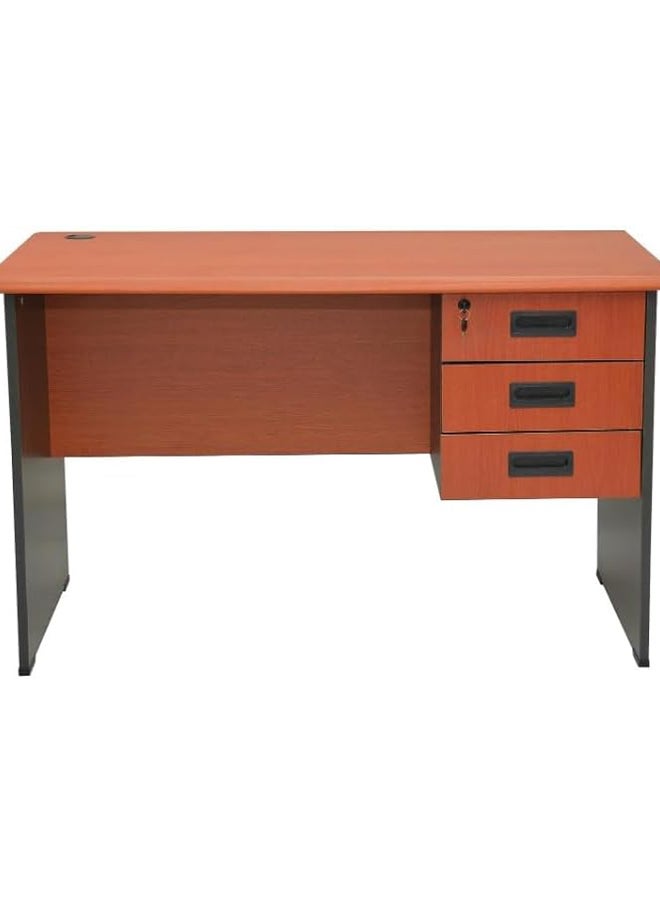 MAF furniture Wooden Office Desk Maf-Wt140Cm With 3 Drawer With 1 Drawer With Key Lock Simple Desk Easy To Install And Easy To Move Anywhere Good For Home Use Office Use Etc. (Cherry)  - Image 2