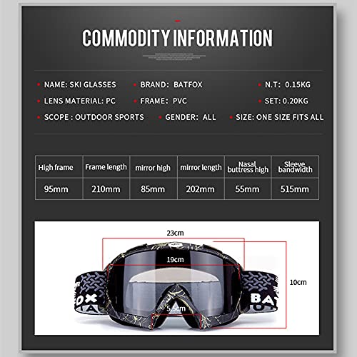 Zsling OTG Ski Snow Goggles, UV Protection Anti Fog Snowboard Goggles for Men Women Youth, Dirt Bike,Motocross,UTV MX Offroad Racing goggles - Image 2