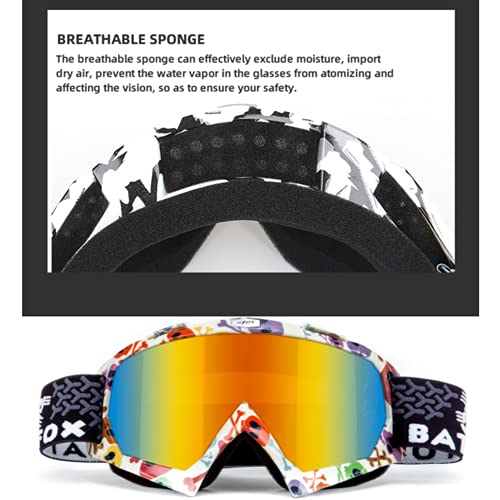 Zsling OTG Ski Snow Goggles, UV Protection Anti Fog Snowboard Goggles for Men Women Youth, Dirt Bike,Motocross,UTV MX Offroad Racing goggles - Image 5