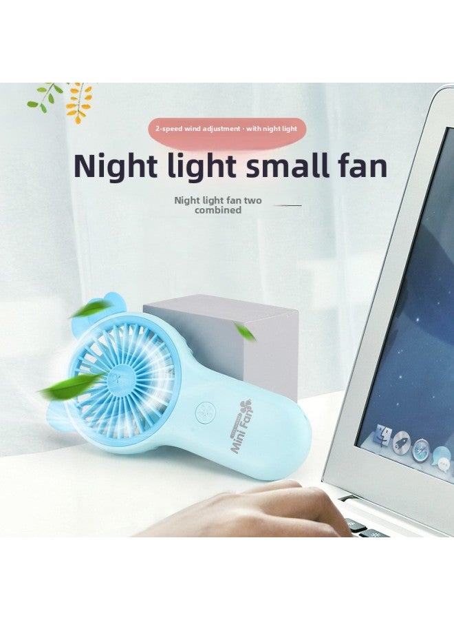 general Handheld Charging Mini Silent Usb Fan Student Office Portable Small Fan Outdoor Wholesale-Color:Orange Adorable Deer - Image 3