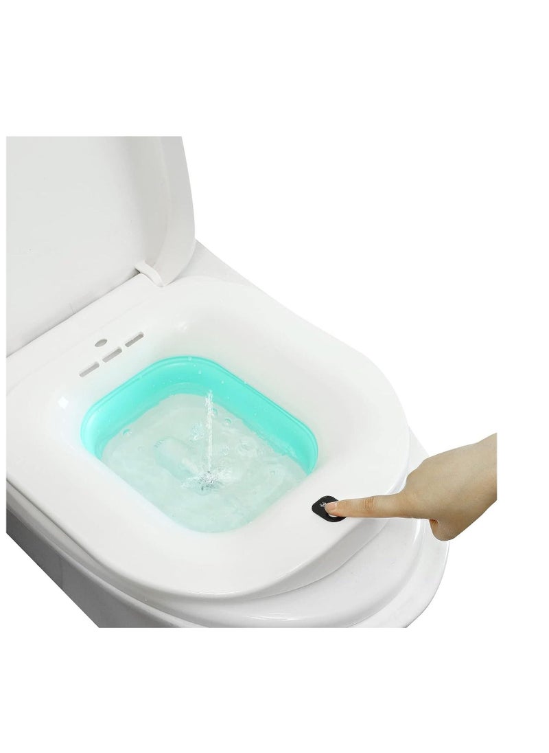 Foldable Electric Sitz Bath for Toilet Seat, Salt Soak Tub, Bath Bowl for Hemorrhoids, Postpartum Care, Sits Bath Toilet Basin for Maternity, Pregnant Women, Elderly - Image 1