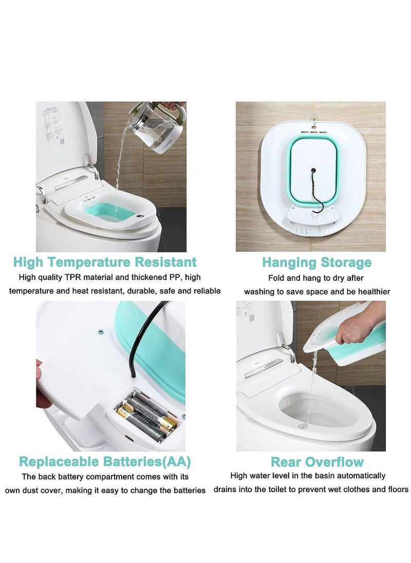 Foldable Electric Sitz Bath for Toilet Seat, Salt Soak Tub, Bath Bowl for Hemorrhoids, Postpartum Care, Sits Bath Toilet Basin for Maternity, Pregnant Women, Elderly - Image 3