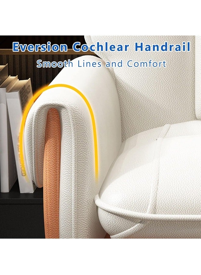 Arabest Desk Chairs with Pillow,Ergonomic Computer Chair,Office Home Chair with Rolling Swivel,Executive Chair Leather Upholstered Task Chair  - Image 5