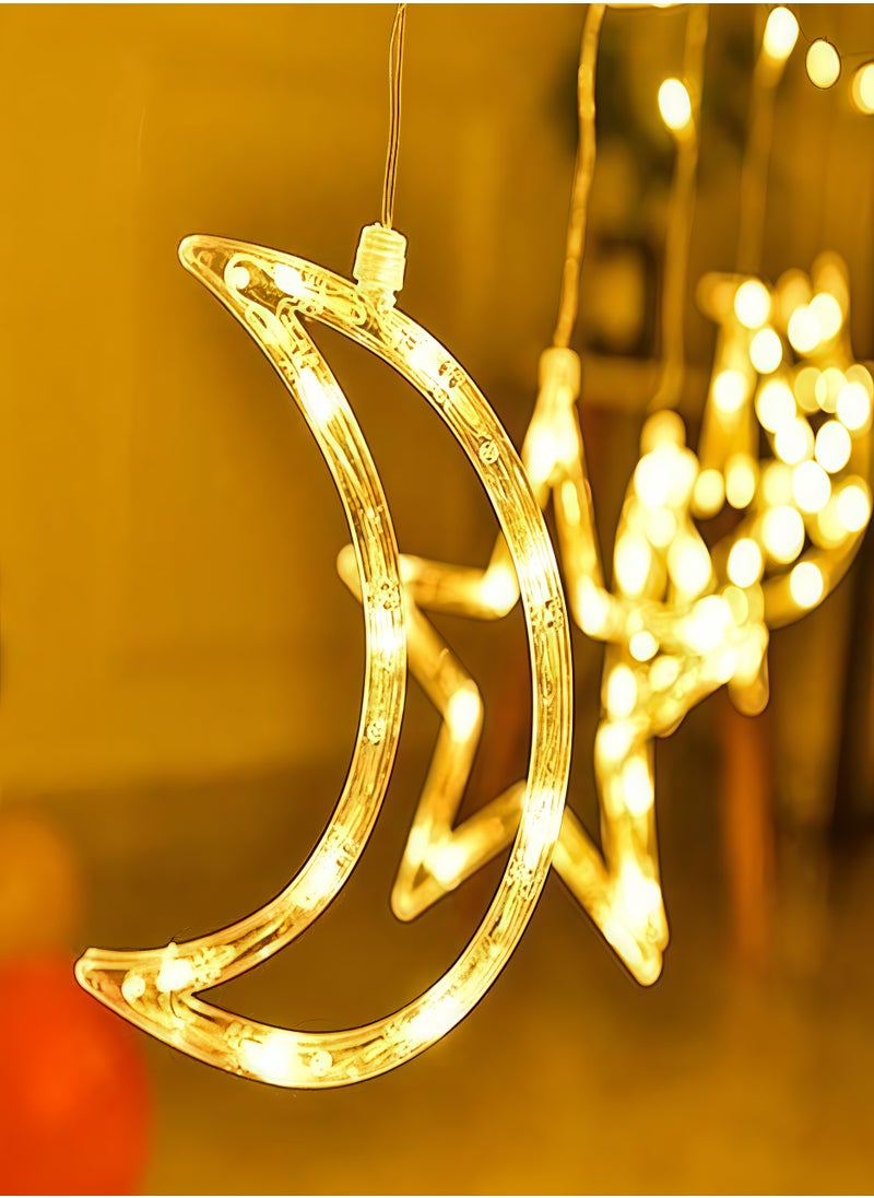 fantasize Ramadan Decorations Lights LED Stars And Moons Decorative Light Warm White 3meter  - Image 5