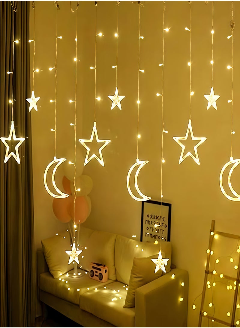 fantasize Ramadan Decorations Lights LED Stars And Moons Decorative Light Warm White 3meter  - Image 2