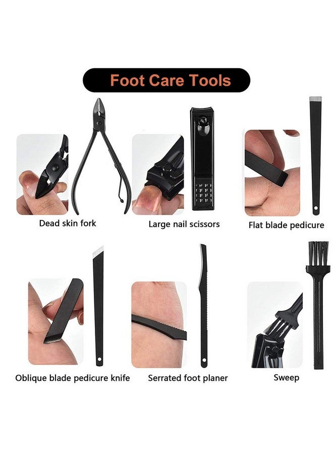 Felico Manicure Set Pedicure Kit Nail Clippers 16 In 1 Professional Grooming Kit Stainless Steel Toenail Tools With Luxurious Brown Leather Travel Case For Men Women Upgraded Version - Image 4