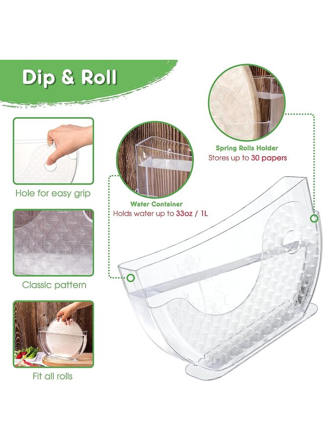 2PCS Rice Paper Water Bowl -Spring Roll Water Bowl, Rice Paper Holder for Rice Paper Wrappers for Spring Rolls, Summer Rolls. Spring Roll Maker, holder - Image 2