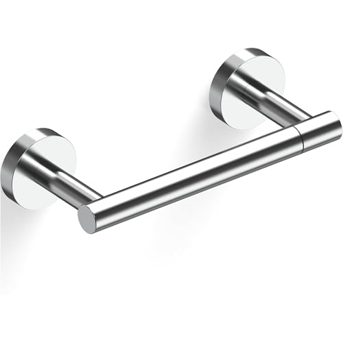 RARXTR Polished Finish Toilet Paper Holder SUS304 Stainless Steel Double Post Pivoting Toilet Paper Roll Holder Wall Mounted Toilet Tissue Holder for Commercial Bathroom RV - Image 1