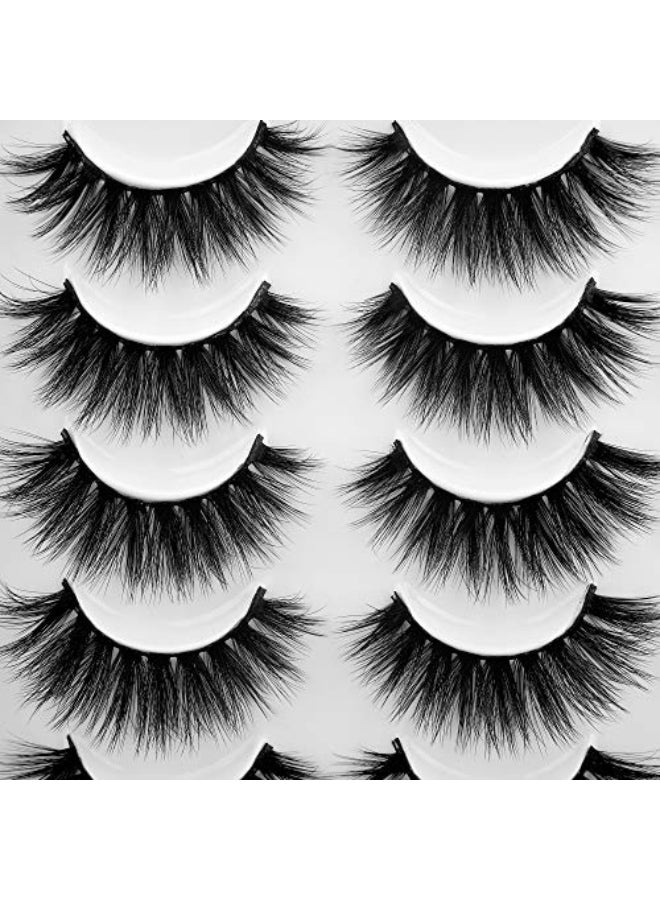 Lanflower Fake Eyelashes Natural Look Dramatic 3D Lashes Pack Faux Mink 20 Pairs 4 Styles - Image 4