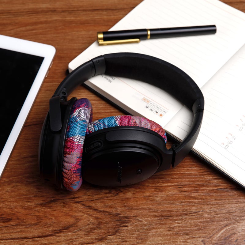 WC Wicked Cushions Upgraded Replacement Ear Pads for Bose QC35 & QC35ii (QuietComfort 35) Headphones & More - Softer Leather, Luxurious Memory Foam, Added Thickness, Extra Durability | Speed Racer - Image 3