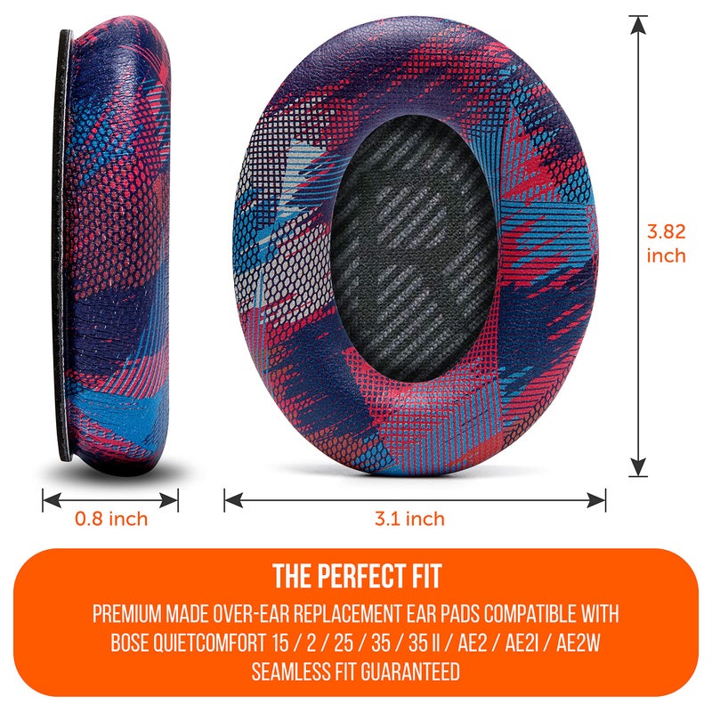WC Wicked Cushions Upgraded Replacement Ear Pads for Bose QC35 & QC35ii (QuietComfort 35) Headphones & More - Softer Leather, Luxurious Memory Foam, Added Thickness, Extra Durability | Speed Racer - Image 5