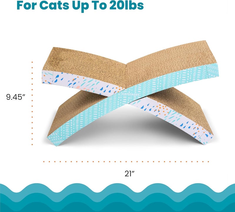 مراحل القطط Catstages Easy Life Hammock: منصة خاصة بالقطط على شكل هاموم مقوسة الشكل مزودة بنبات القط. - Image 5