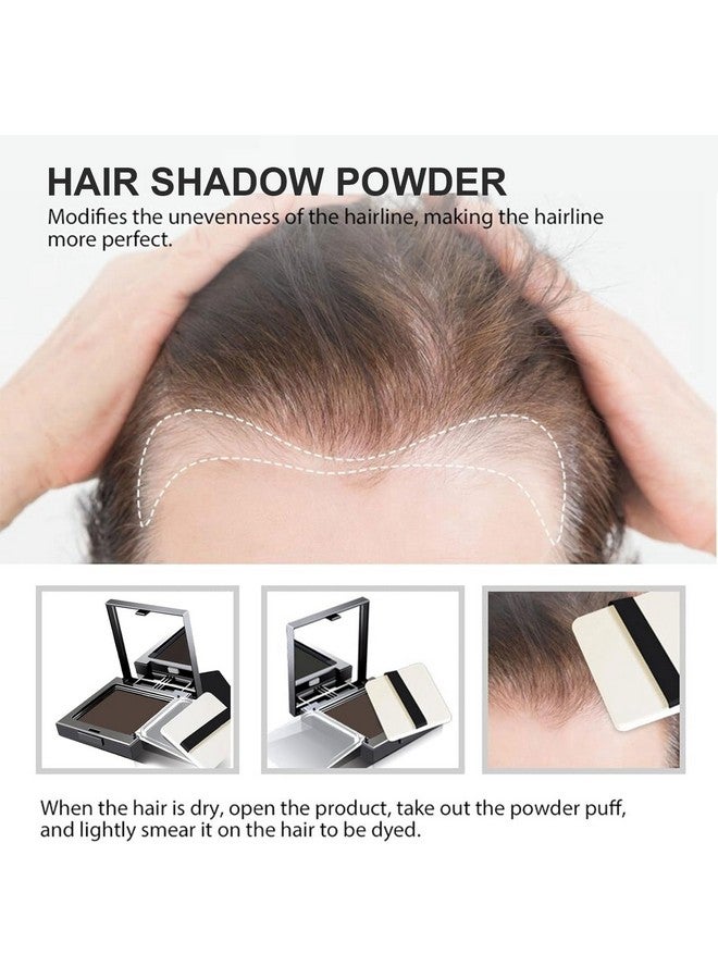 eAmaze Hair Liner Concealer Shadow Powder, 12G (Dark Brown) Hairliner Powder For Quick Cover Grey Hair For Thinning Grey Hairline - Long Lasting With Mirror & Puff (Dark Brown) - Image 4