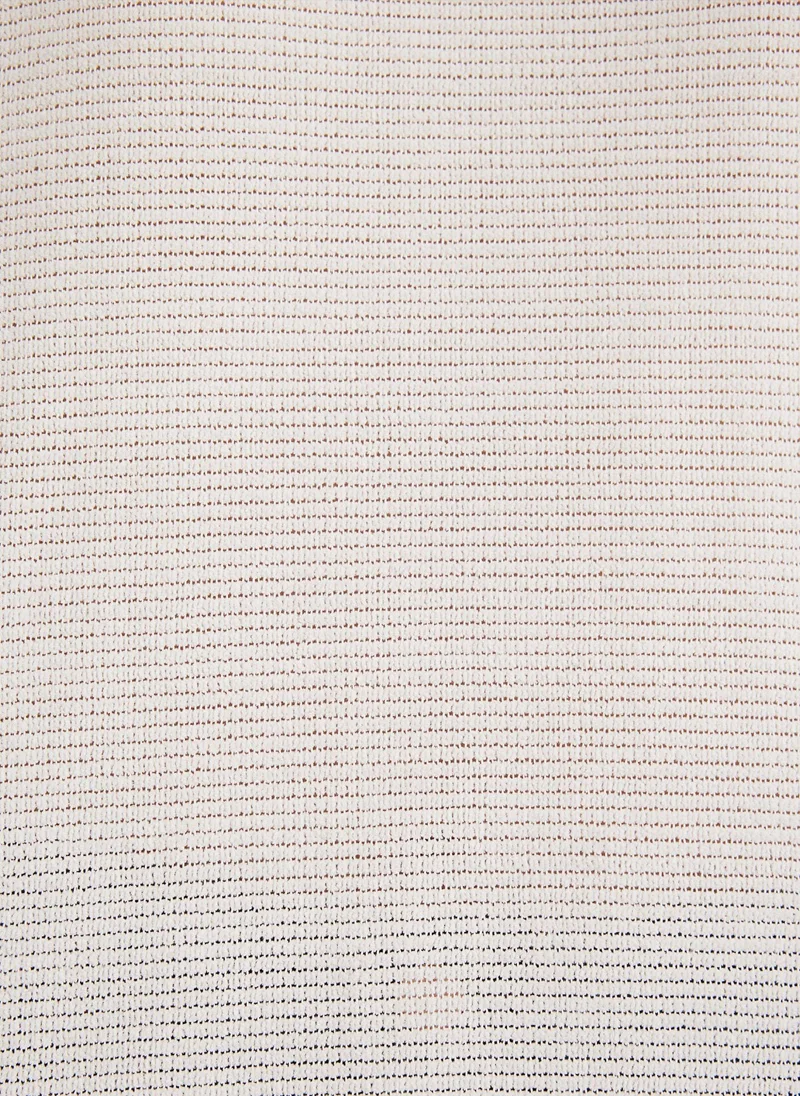 مافي Textured White T-Shirt