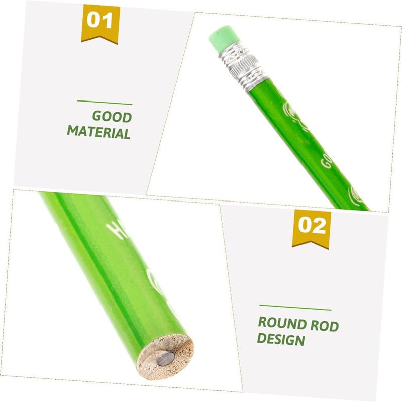 PRETYZOOM 24 Pcs Saint Patrick Day Themed Wooden Pencils Green Shamrock Design School Writing Drawing Students Holiday Party Supplies - Image 4