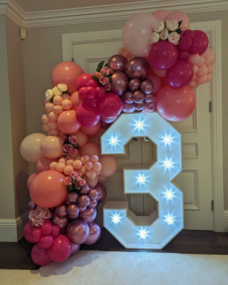 ADOINBY Pink Balloon Arch Kit, 152Pcs Hot Pink Metallic Pink Shades of Pink and Confetti Balloon Garland kit, Different Size Balloons for Girl Birthday Baby Shower Princess Wedding Party Decorations - Image 4