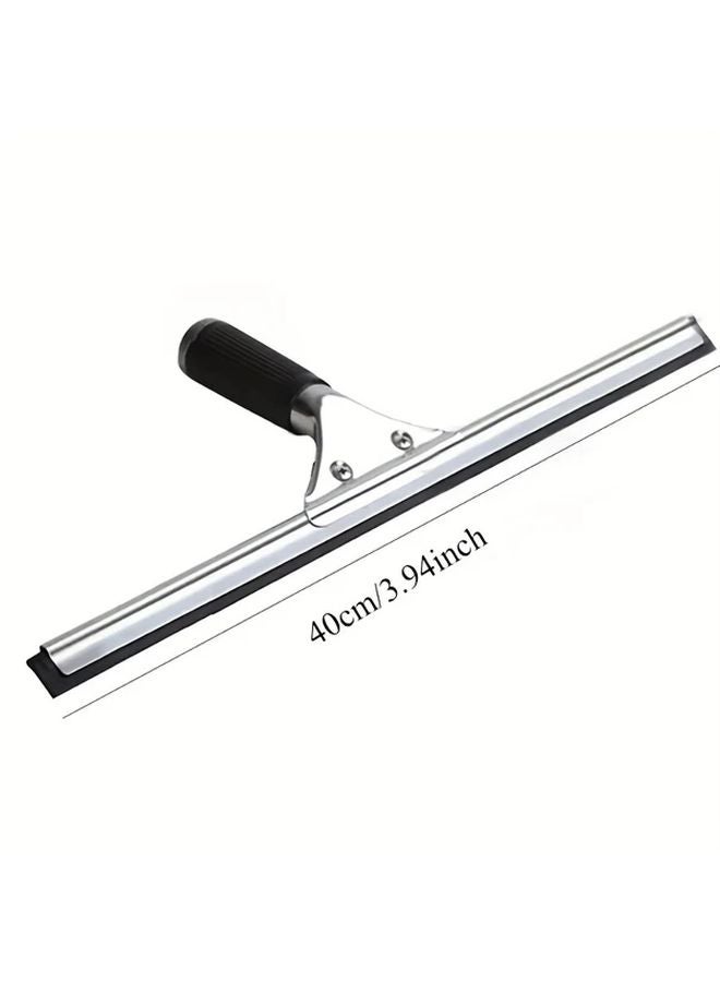ممسحة نوافذ ثقيلة 40 سم بشفرة معدنية أداة تنظيف خالية من الخطوط - Image 5