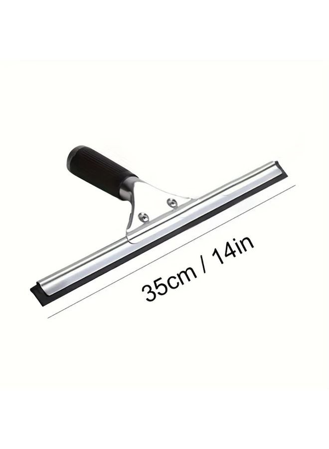 ممسحة نوافذ ثقيلة 40 سم بشفرة معدنية أداة تنظيف خالية من الخطوط - Image 3