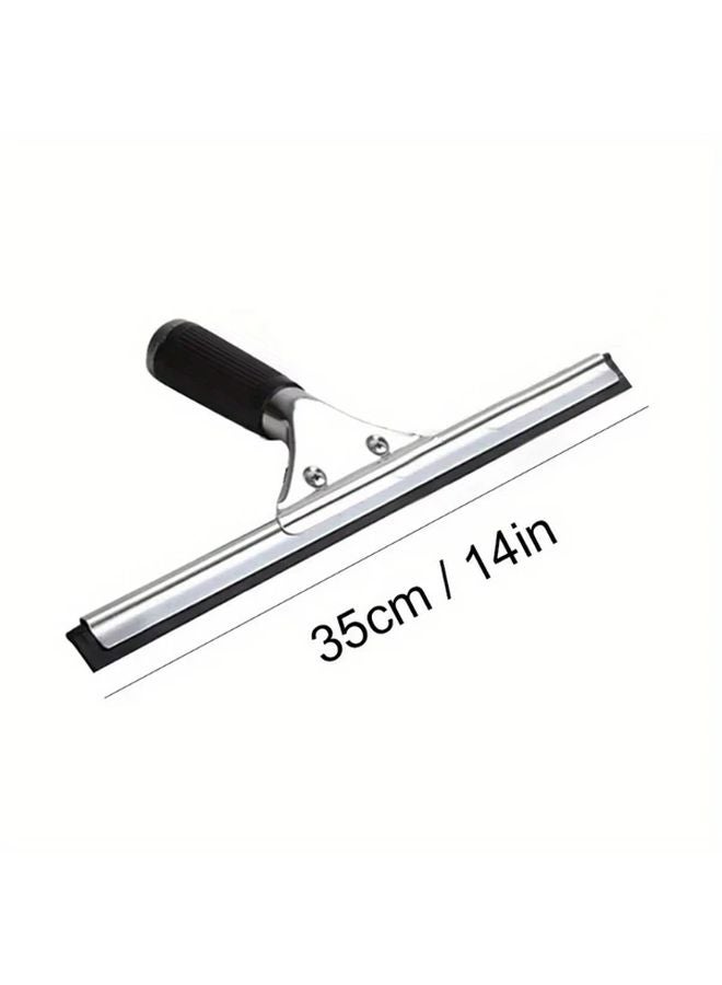 ممسحة نوافذ ثقيلة 40 سم بشفرة معدنية أداة تنظيف خالية من الخطوط - Image 4