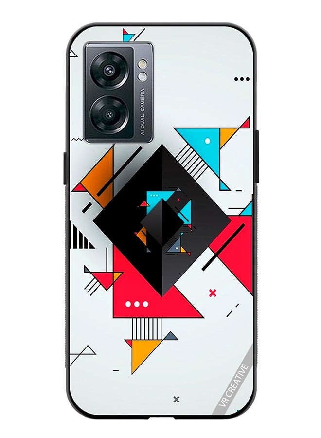 VR CREATIVE Protective Case Cover For Oppo A57 5G Geometric Abstract Design Multicolour - Image 1