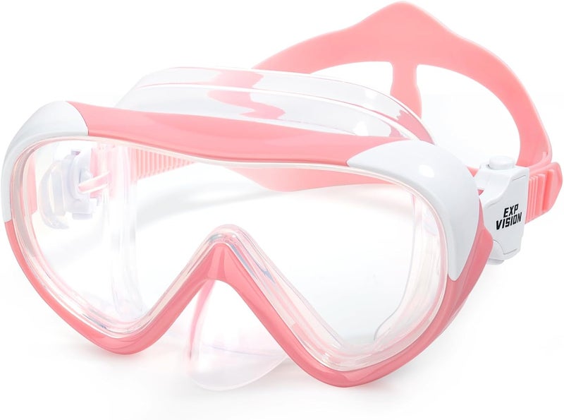 EXP VISION Kinder Taucherbrille, Kinder-Schwimmmaske 180 Anti-Fog-Tauchmaske, Kinder-Schwimmbrille mit Nasenabdeckung Auslaufsichere Schwimmbrille Anti-Shattered Lens fr Jugendliche 4-15 - Image 1