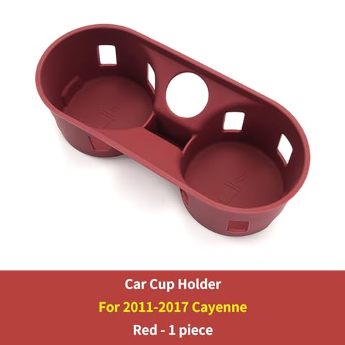 Speechn Cup Holder Coasters for Cayenne Accessories, Silicone Non-Slip Car Cup Holder Insert for Porsche 2011-2017 Cayenne Car Accessories (for Cayenne 2011-2017 Red) - Image 2