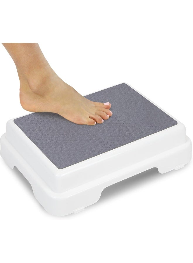 VIVE Bath Step Slip Resistant Shower Stepping Stool Elevated Bathroom Safety Aid For Handicap Elderly Seniors Entering Exiting Bathtub Nonslip Heavy Duty Bathtub Bed Kitchen Elevator 16 X 19 X 4 - Image 1
