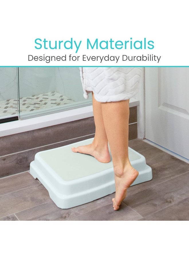 VIVE Bath Step Slip Resistant Shower Stepping Stool Elevated Bathroom Safety Aid For Handicap Elderly Seniors Entering Exiting Bathtub Nonslip Heavy Duty Bathtub Bed Kitchen Elevator 16 X 19 X 4 - Image 3