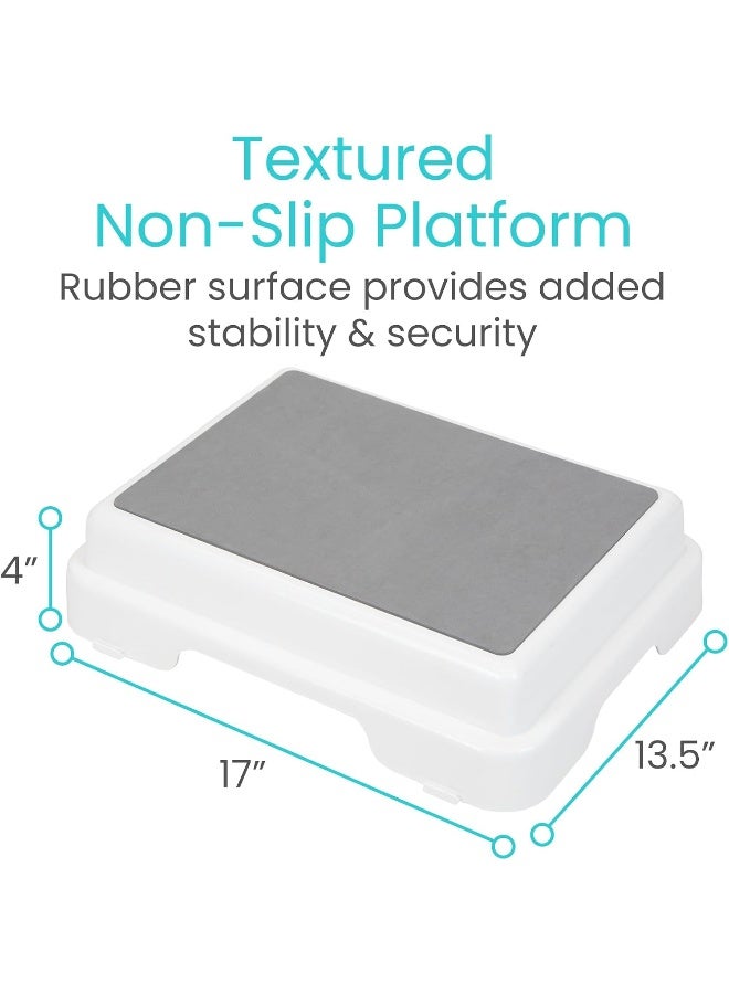VIVE Bath Step Slip Resistant Shower Stepping Stool Elevated Bathroom Safety Aid For Handicap Elderly Seniors Entering Exiting Bathtub Nonslip Heavy Duty Bathtub Bed Kitchen Elevator 16 X 19 X 4 - Image 5