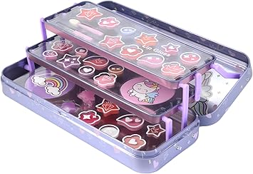 Lip Smacker مجموعة مكياج للأطفال من ليب سماكر في علبة ملونة مع لمسات لامعة وكريمات للوجه بنكهات وألوان مختلفة مجموعة هدايا شاملة لأطفالك لمظهر إبداعي نهائي - Image 1