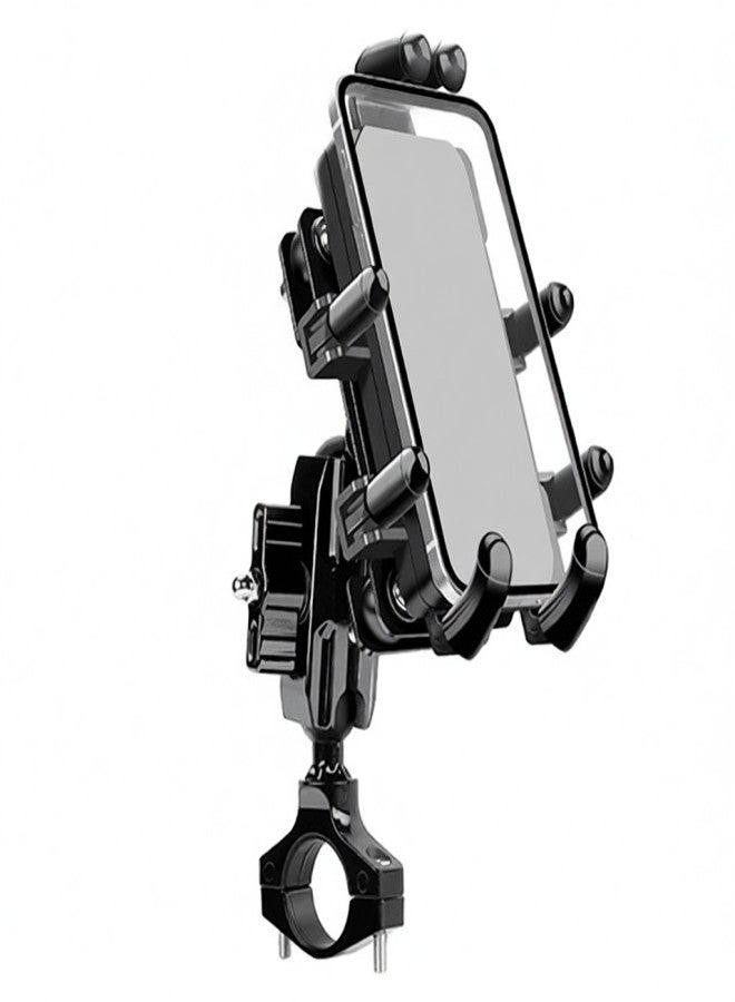 GUB Aluminum Alloy Motorcycle Phone Stand 360 Degree Rotation Riding Cell Phone Holder - Image 1