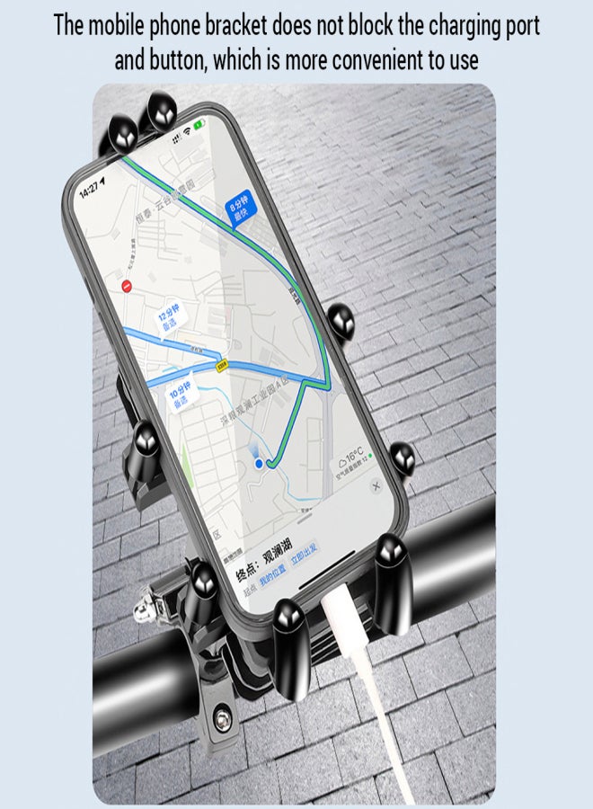 GUB Aluminum Alloy Motorcycle Phone Stand 360 Degree Rotation Riding Cell Phone Holder - Image 5