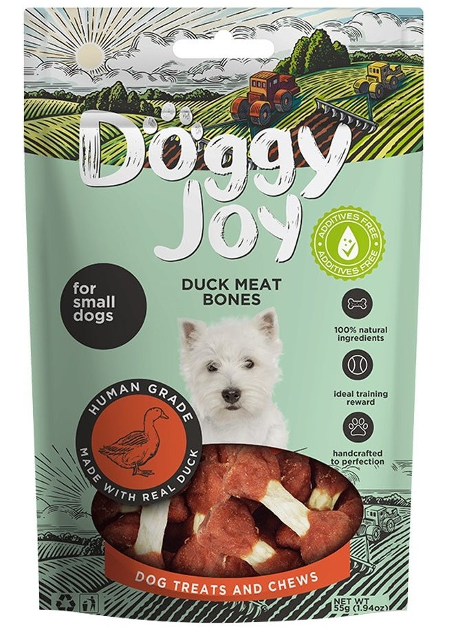 DOGGY JOY - Duck Meat Bones Dog Treats 55g - Image 1