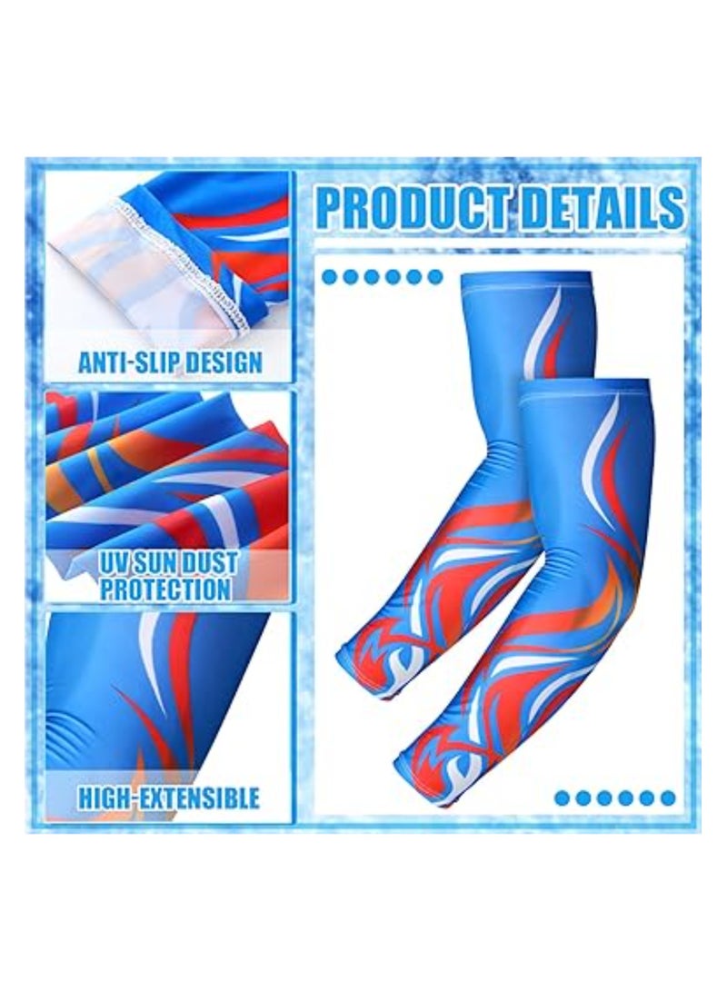 SOLARAE 4 Pairs of UV Protection Compression Arm Sleeves for Men, Women, and Youth - Cooling Sunblock Sports Sleeves, Long Tattoo Sleeves for Ultimate UV Defense and Comfort. - Image 3